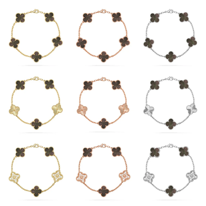 [⭐Novea] CLOVER 5 MOTIF GRAY MOP BRACELET COLLECTION