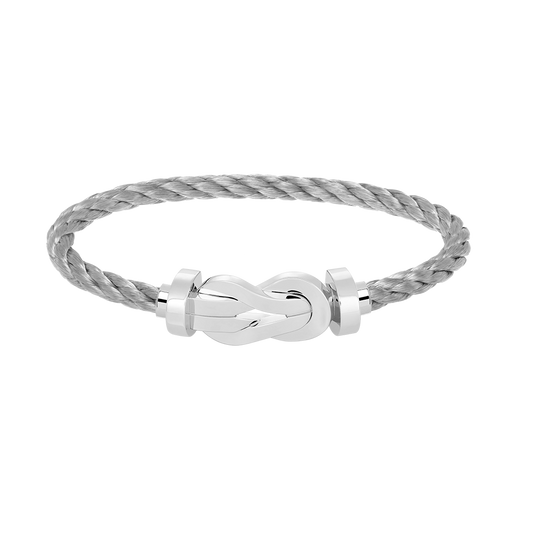 [⭐Novea]CHANCE LARGE 8 FIGURE BUCKLE NO DIAMOND BRACELET SILVER