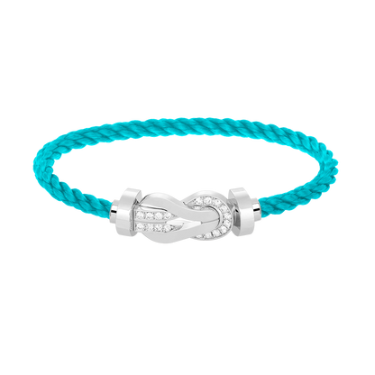 [⭐Novea]CHANCE LARGE 8 FIGURE BUCKLE HALF DIAMOND BRACELET SILVER