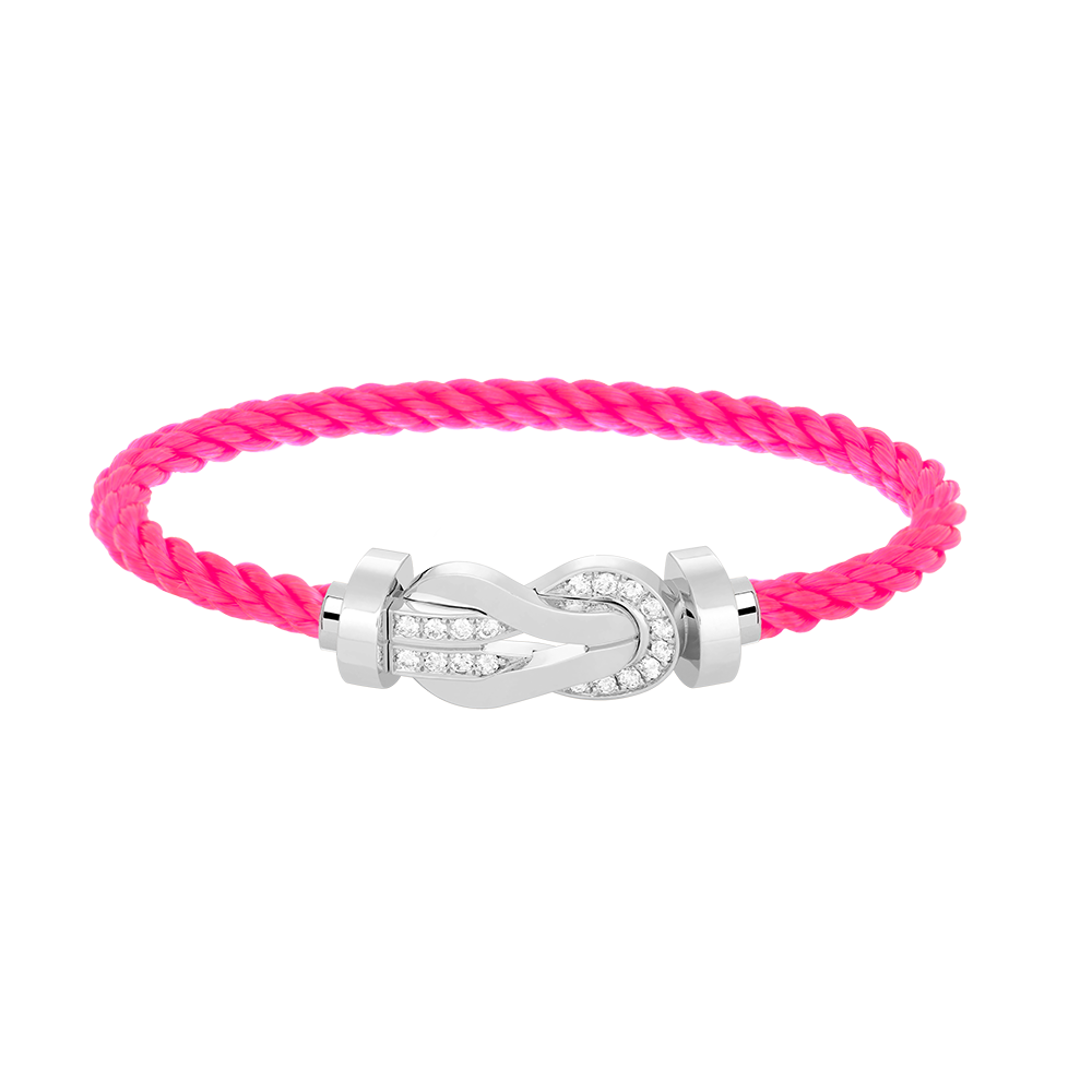 [⭐Novea]CHANCE LARGE 8 FIGURE BUCKLE HALF DIAMOND BRACELET SILVER