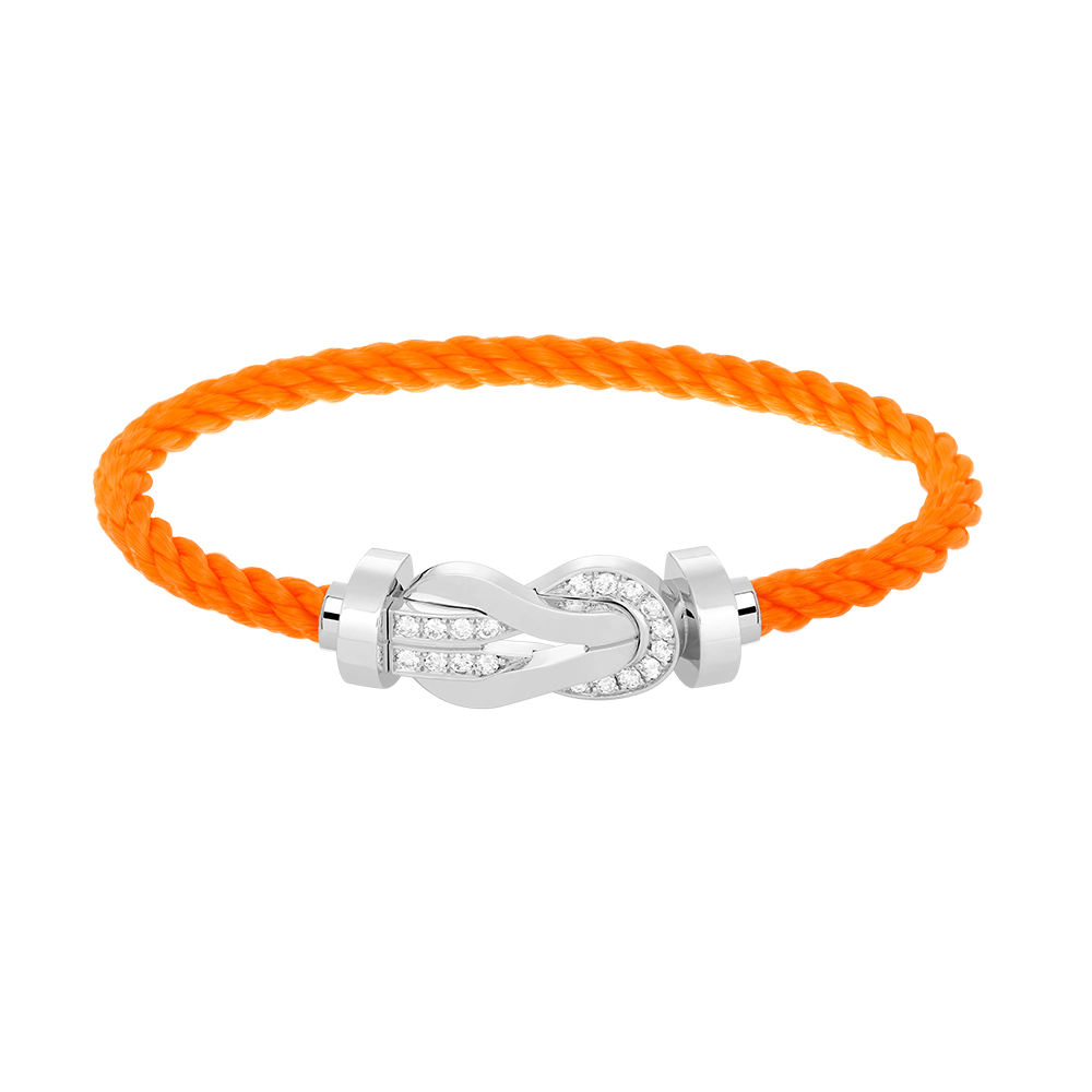 [⭐Novea]CHANCE LARGE 8 FIGURE BUCKLE HALF DIAMOND BRACELET SILVER