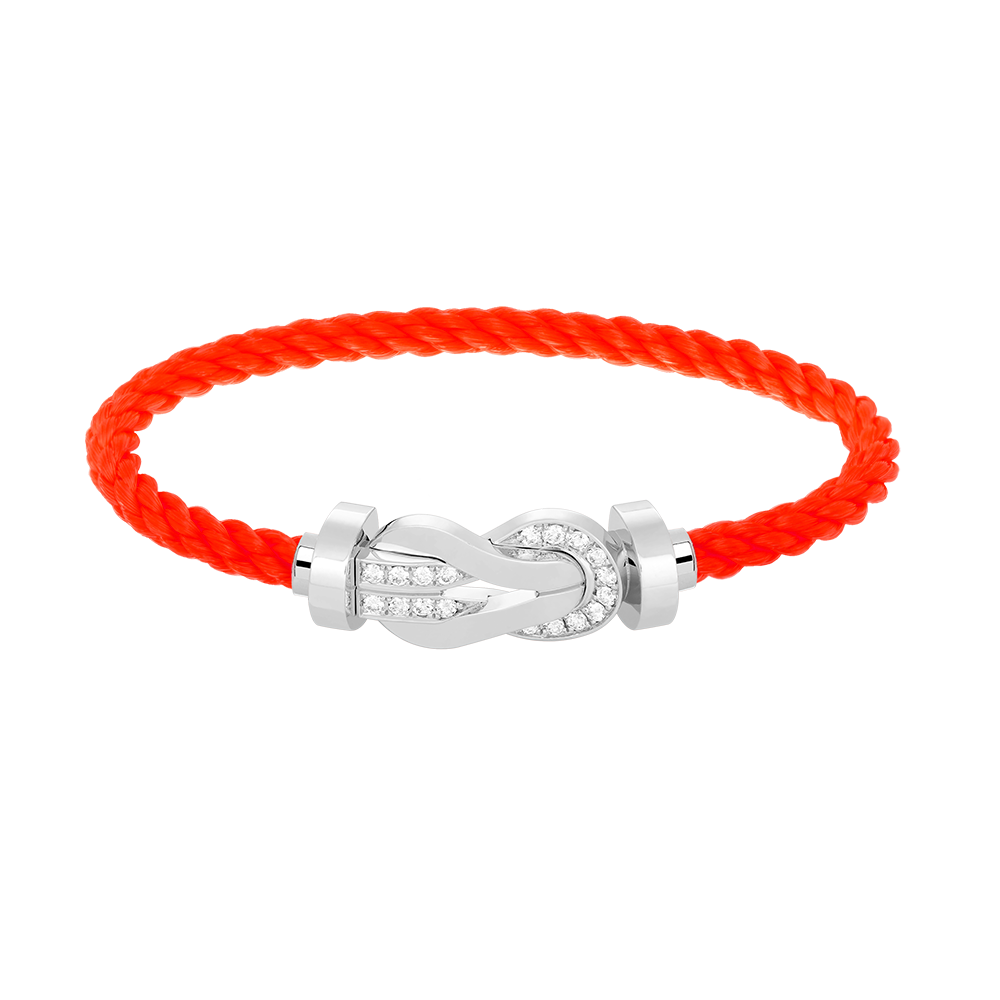 [⭐Novea]CHANCE LARGE 8 FIGURE BUCKLE HALF DIAMOND BRACELET SILVER