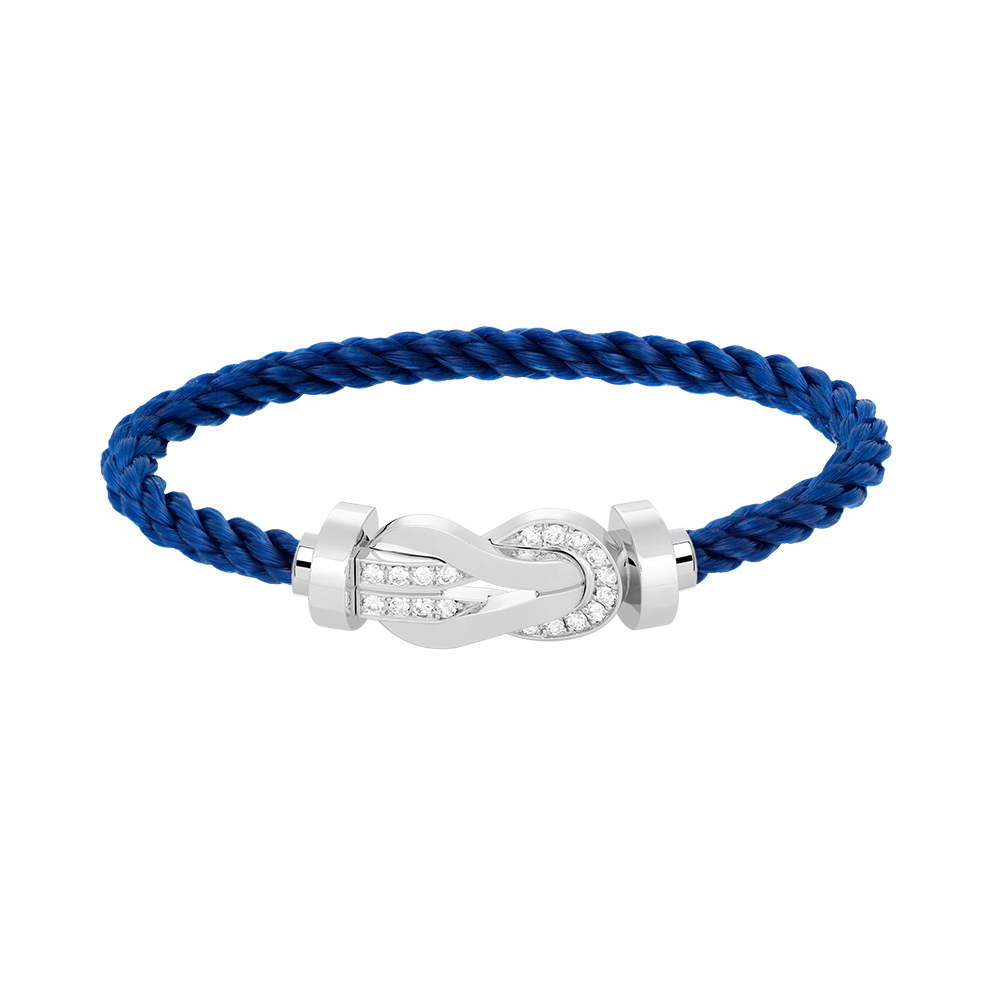 [⭐Novea]CHANCE LARGE 8 FIGURE BUCKLE HALF DIAMOND BRACELET SILVER