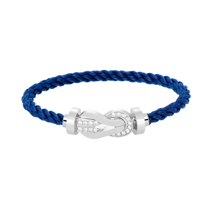 [⭐Novea]CHANCE LARGE 8 FIGURE BUCKLE HALF DIAMOND BRACELET SILVER