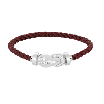 [⭐Novea]CHANCE LARGE 8 FIGURE BUCKLE HALF DIAMOND BRACELET SILVER