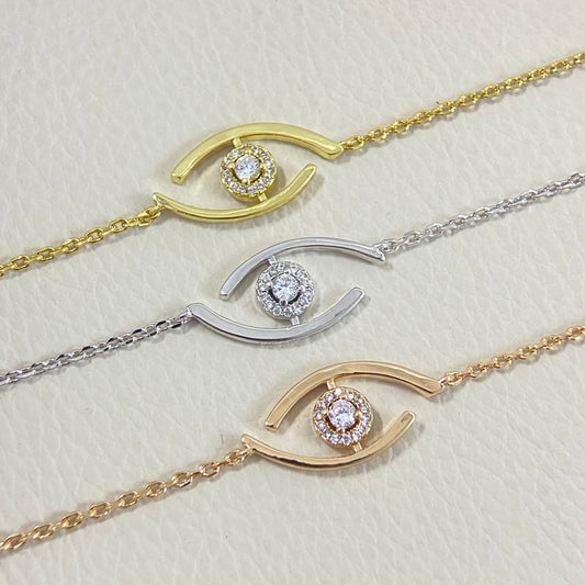 [⭐Novea]Demo Eye Pave-Set Diamond Bracelet