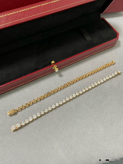 [⭐Novea jewelrys]TENNIS BRACELET WITH FULL DIAMOND SETTING