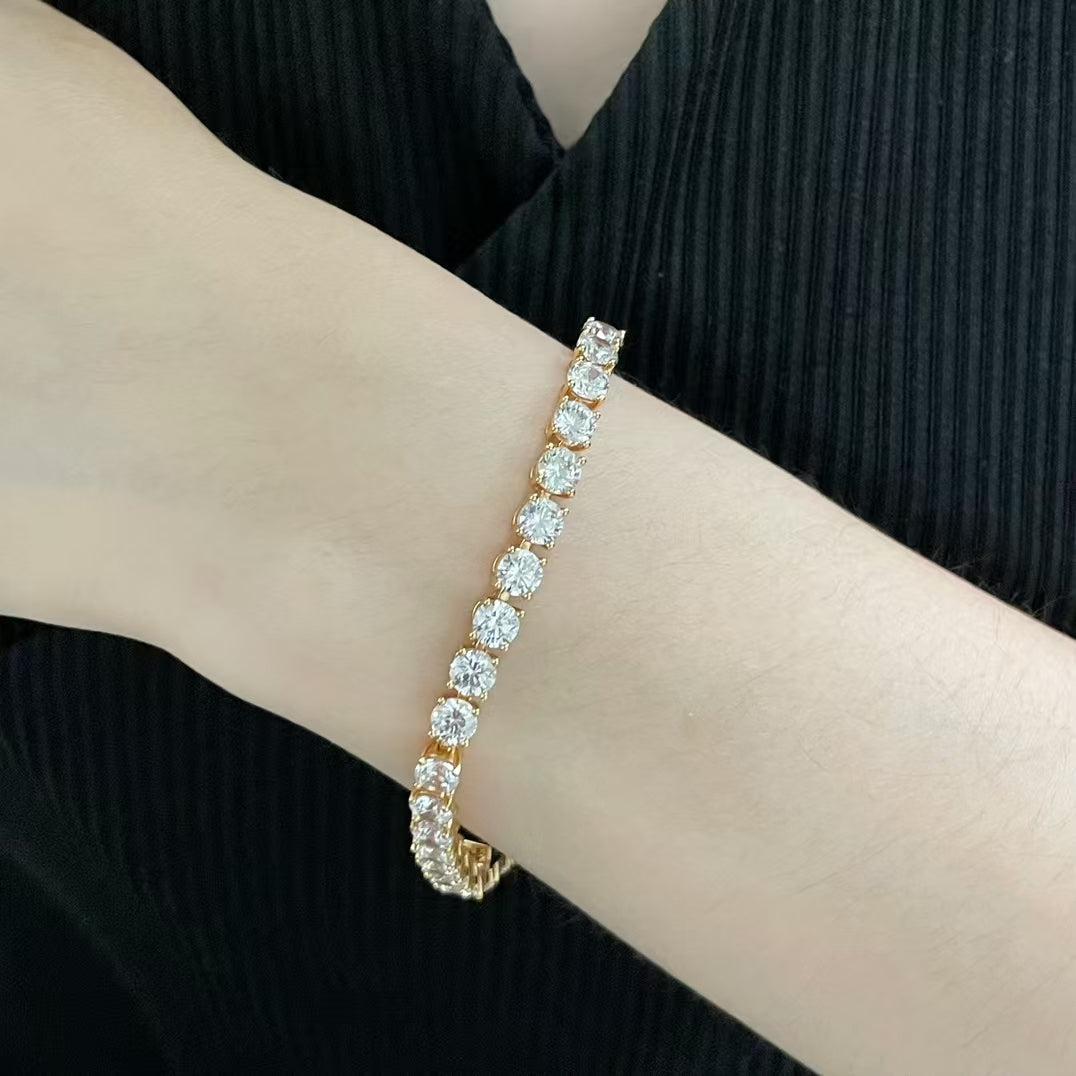 [⭐Novea jewelrys]TENNIS BRACELET WITH FULL DIAMOND SETTING