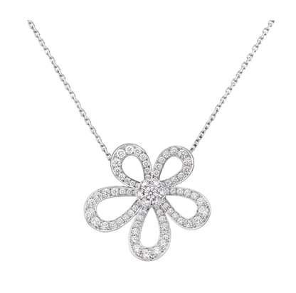 [⭐Novea]FLOWERLACE NECKLACE FULL DIAMONDS