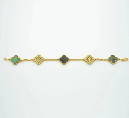 [⭐Novea] CLOVER 5 MOTIF GRAY MOP BRACELET COLLECTION