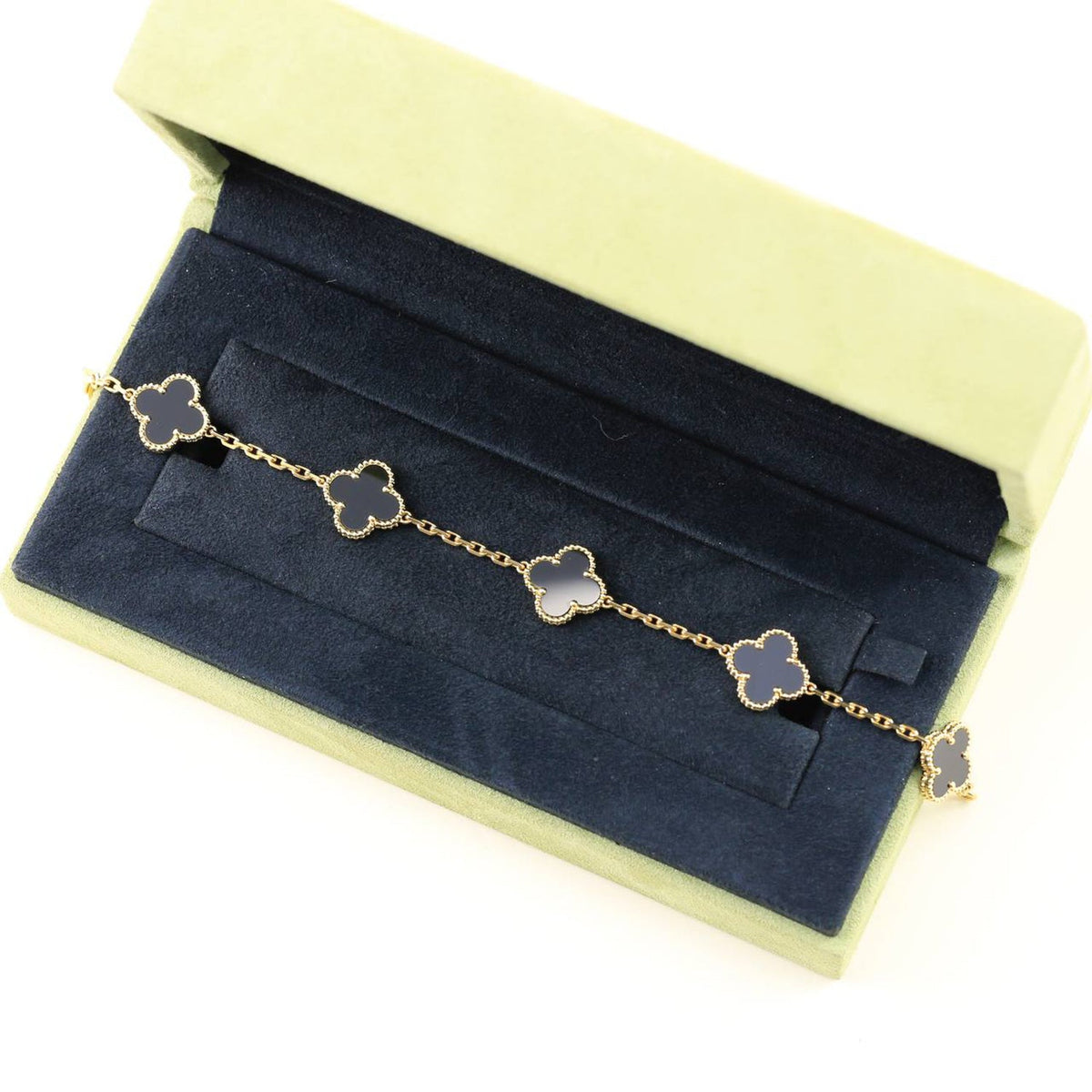 [⭐Novea] CLOVER 5 MOTIF ONYXS BRACELET COLLECTION