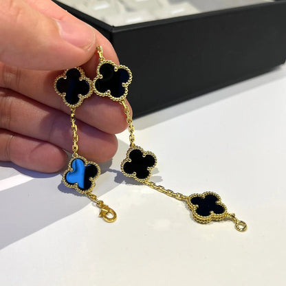 [⭐Novea] CLOVER 5 MOTIF ONYXS BRACELET COLLECTION