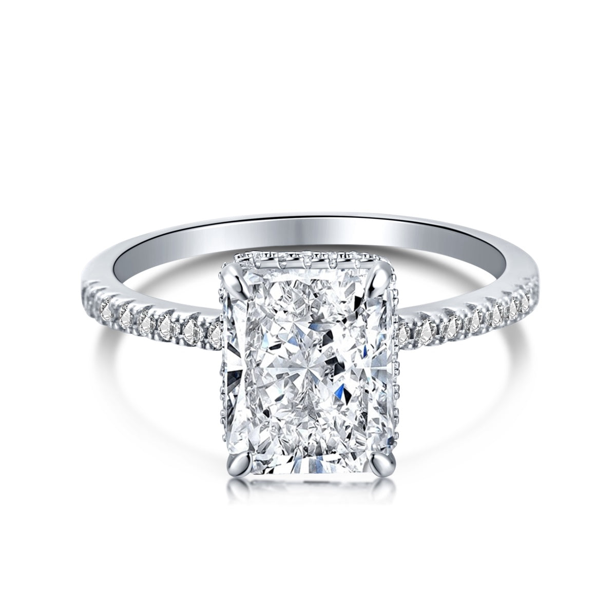 [Lucky Jewelry]4.0 Carat Luxurious Engagement Ring