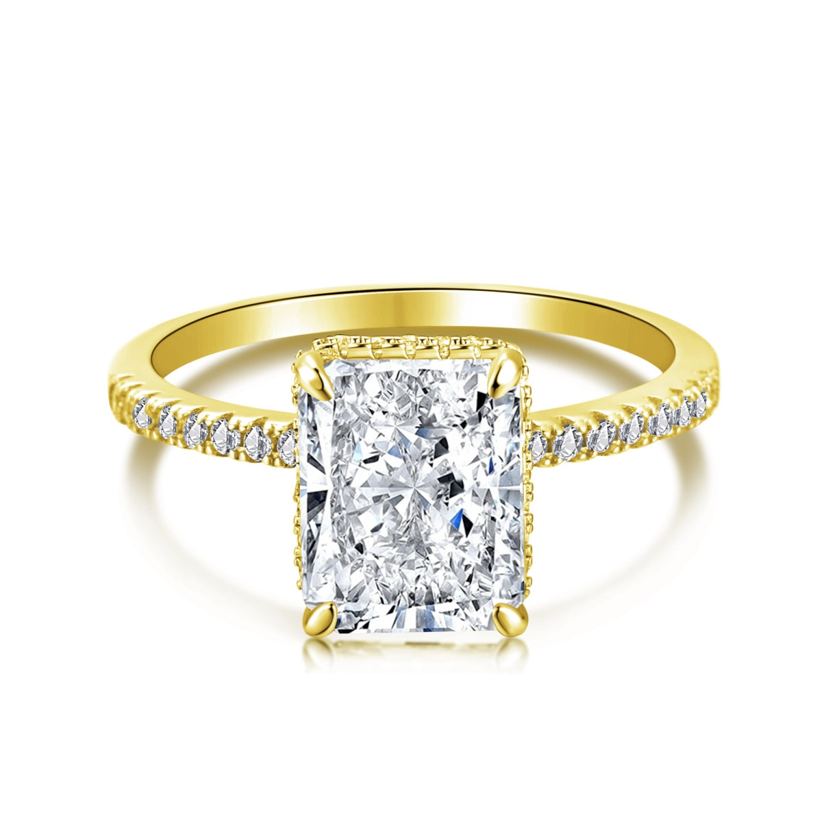 [Lucky Jewelry]4.0 Carat Luxurious Engagement Ring