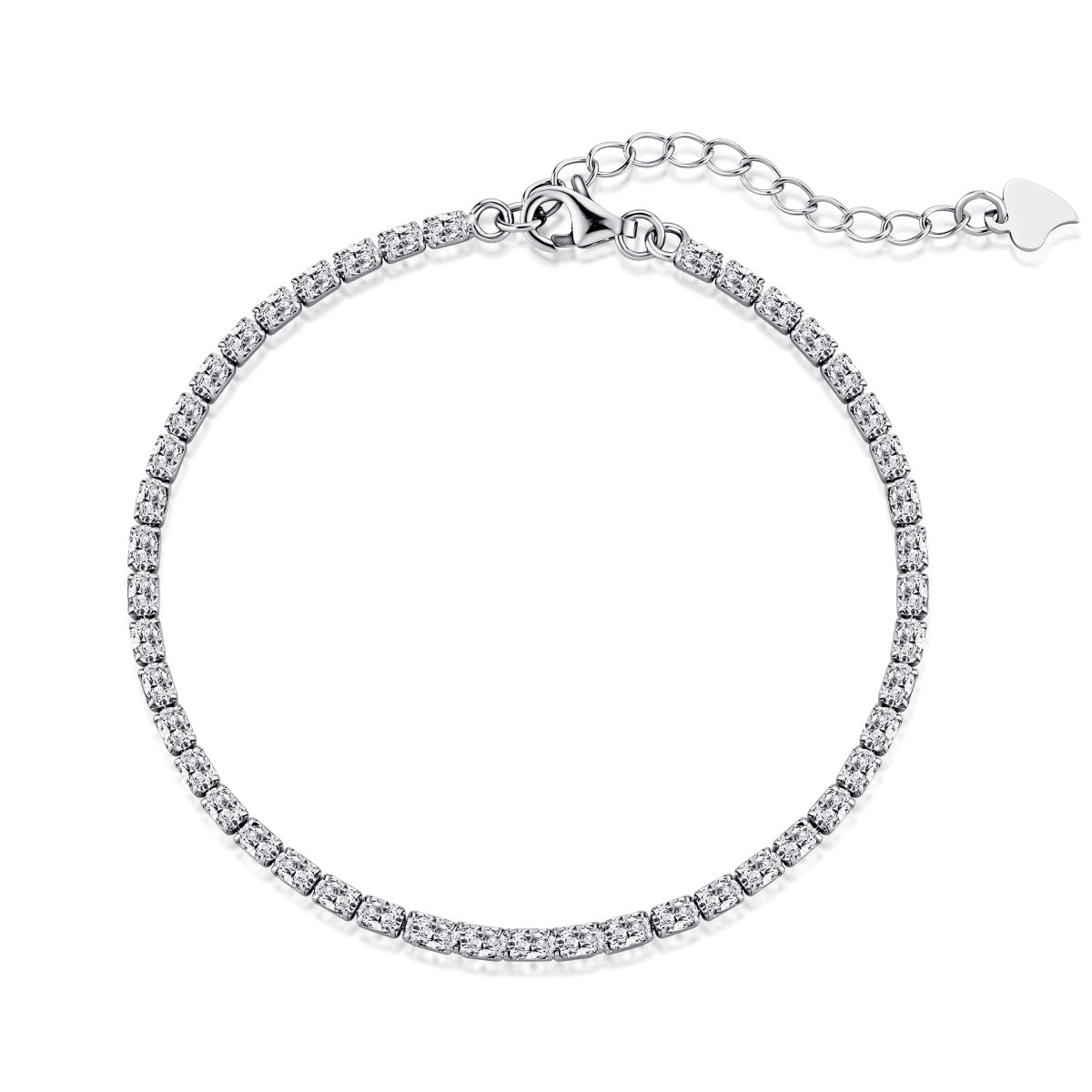 [Lucky Jewelry]Elegant Emerald Cut Daily Bracelet