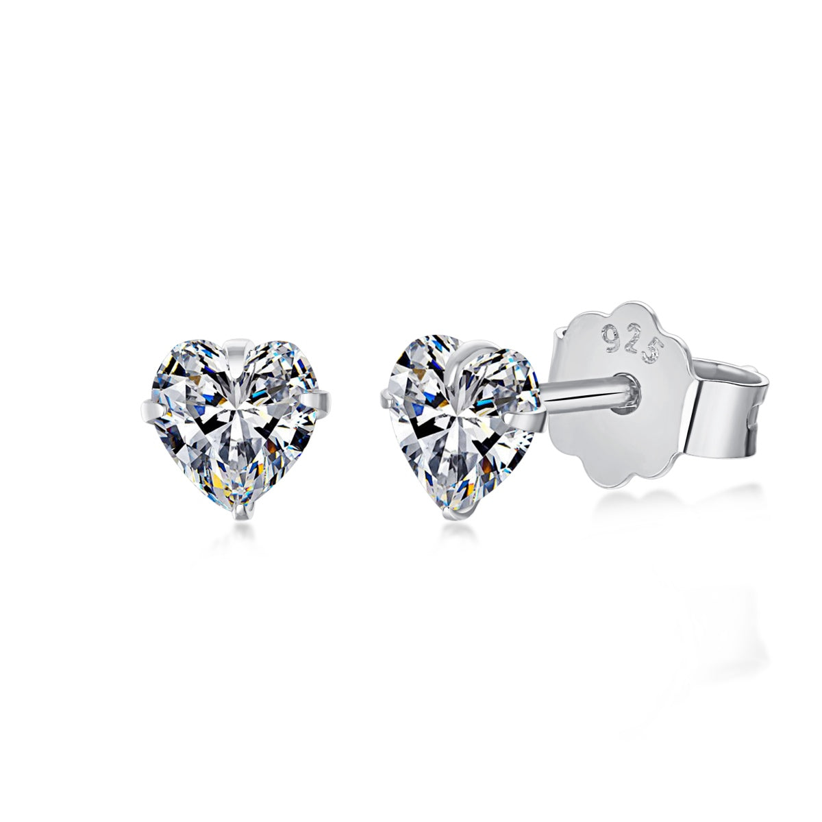 [Lucky Jewelry]Luckyling Heart Shaped Simple Earrings