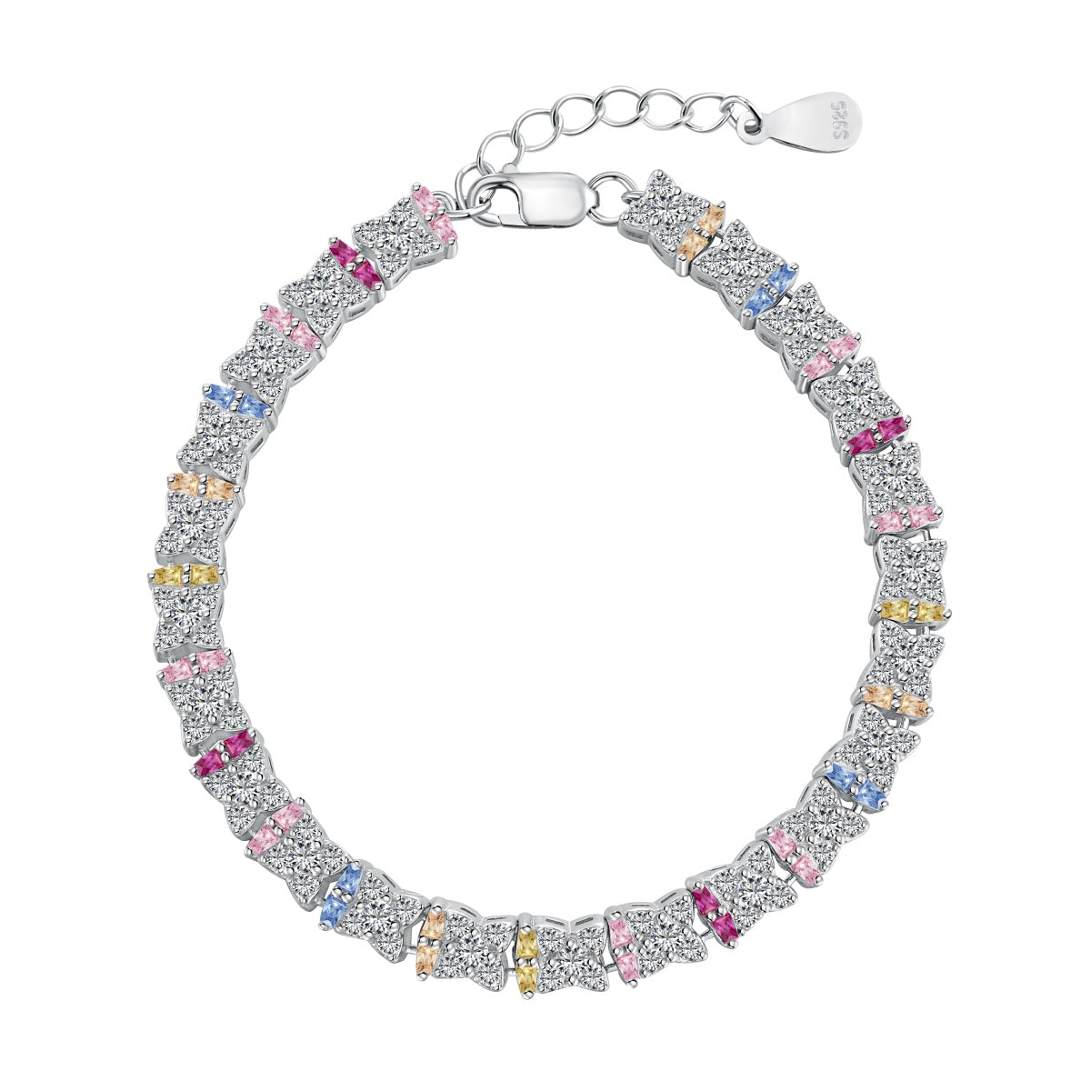 [Lucky Jewelry]Unique Colorful Flower Shape Daily Bracelet
