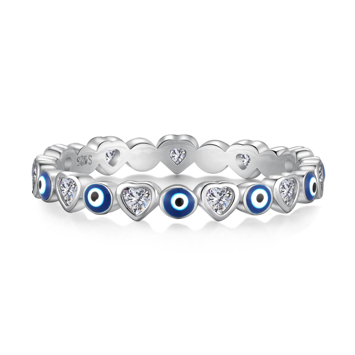 [Lucky Jewelry]Radiant Colorful Round Shape Daily Ring