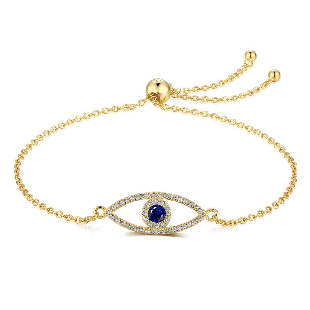 [Lucky Jewelry]Devil's Eye Hollow Design Bracelet