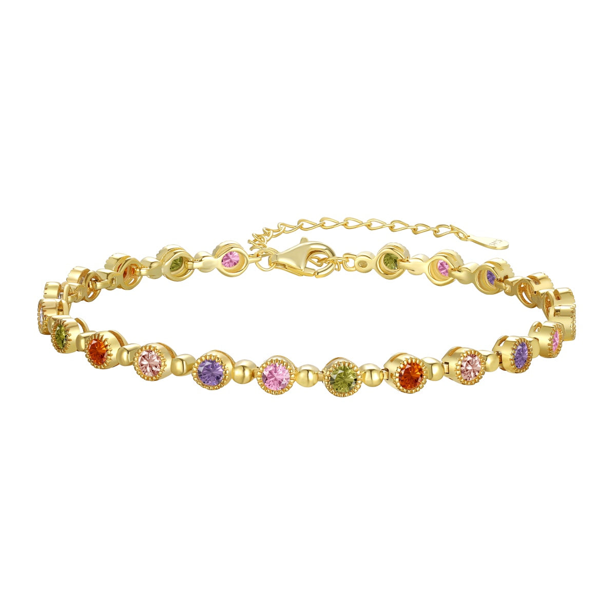 [Lucky Jewelry]Luckyling Exquisite Round Cut Party Bracelet