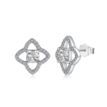 [Lucky Jewelry]Elegant Star Shape Princess Cut Daily Earrings