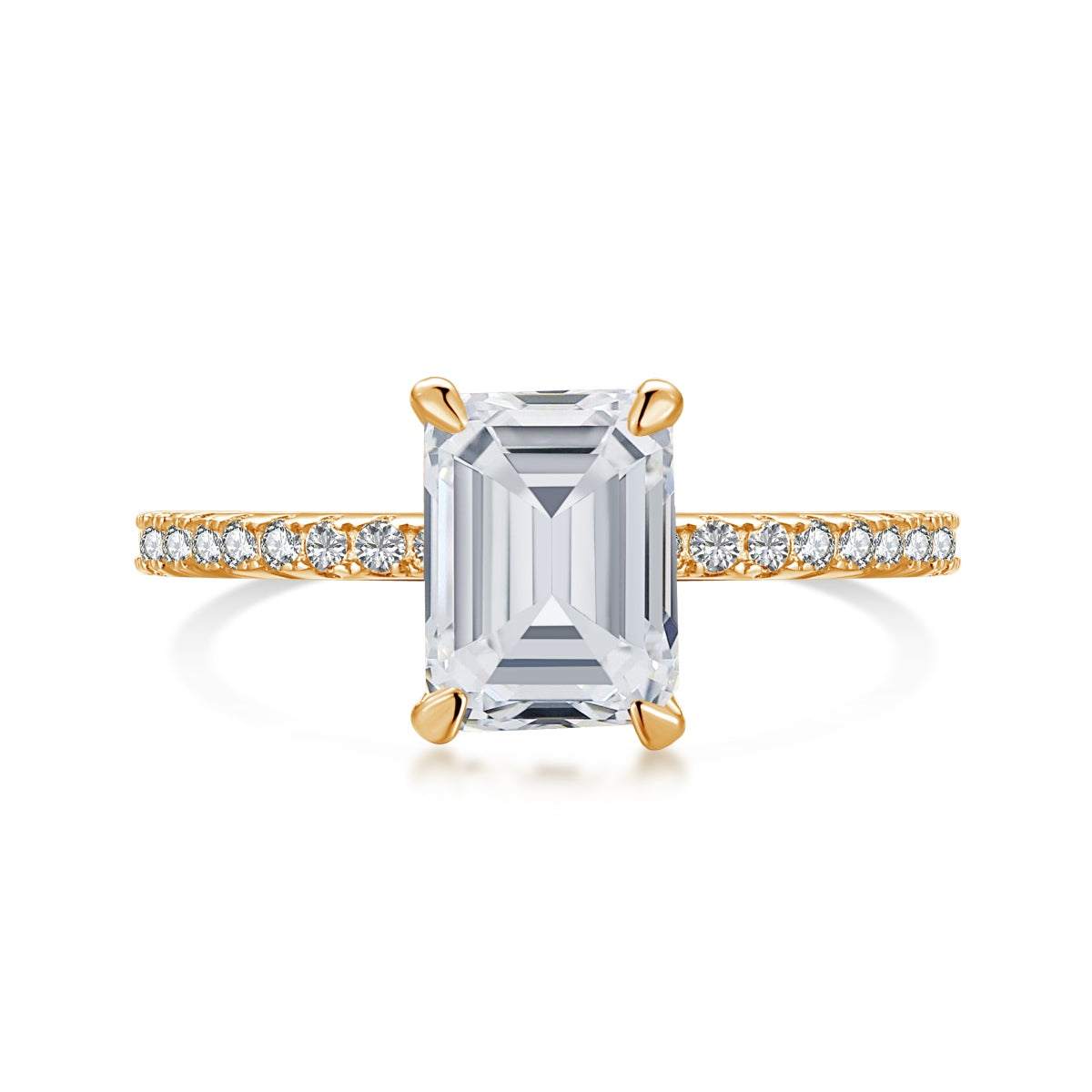[Lucky Jewelry]2.0 Carat Scintillating Ornate Radiant Cut Party Ring