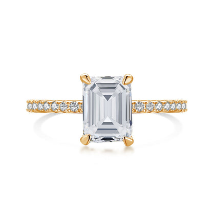 [Lucky Jewelry]2.0 Carat Scintillating Ornate Radiant Cut Party Ring