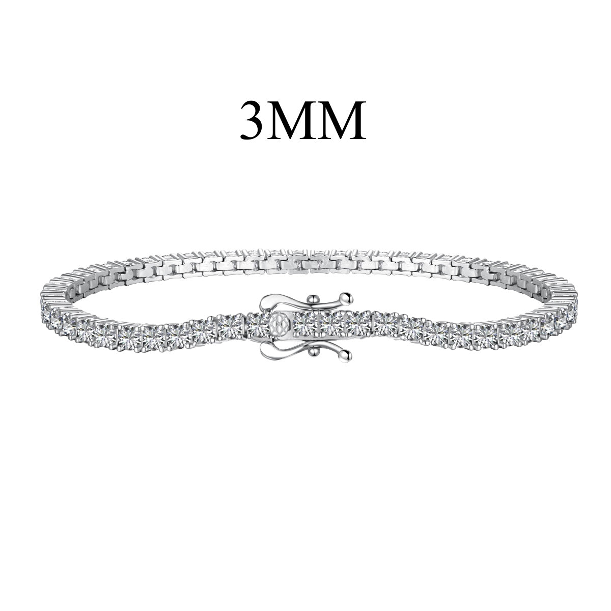 [Lucky Jewelry]Dainty Charming Round Cut Tennis Bracelet