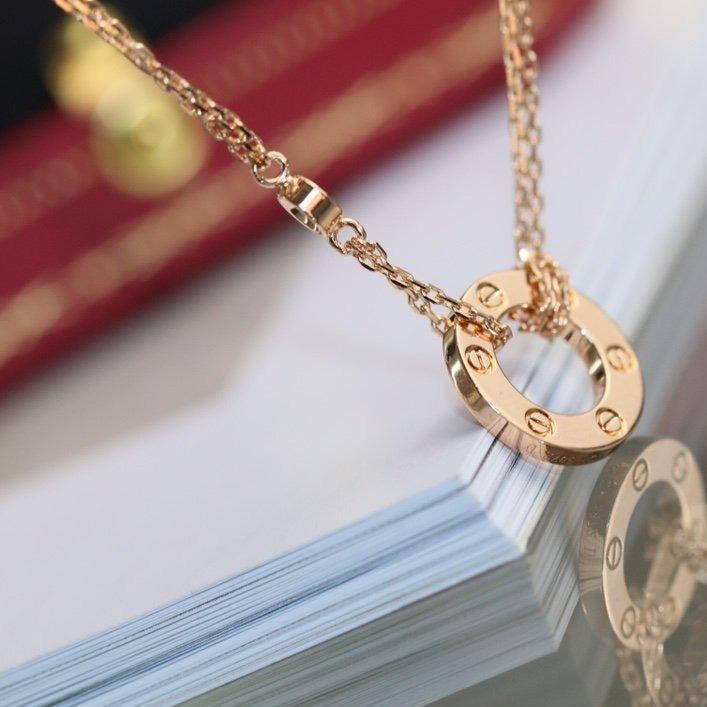 [⭐Novea]LOVE NECKLACE ADJUSTABLE ROSE GOLD 2 DIAMOND