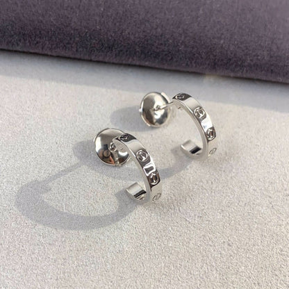 [⭐Novea]LOVE EARRINGS 2.65MM SILVER