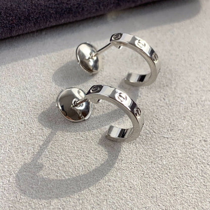 [⭐Novea]LOVE EARRINGS 2.65MM SILVER