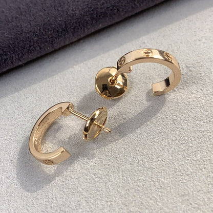 [⭐Novea]LOVE EARRINGS 2.65MM PINK GOLD