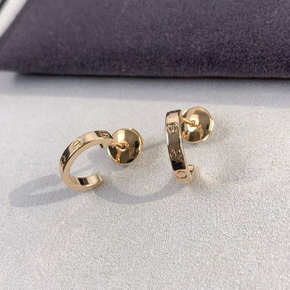 [⭐Novea]LOVE EARRINGS 2.65MM PINK GOLD