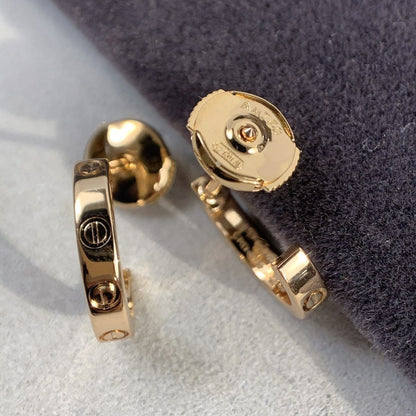 [⭐Novea]LOVE EARRINGS 2.65MM PINK GOLD