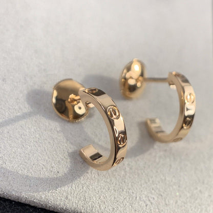 [⭐Novea]LOVE EARRINGS 2.65MM PINK GOLD