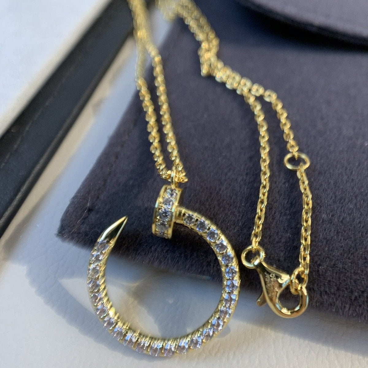 [⭐Novea]JUSTE NECKLACE GOLD DIAMONDS