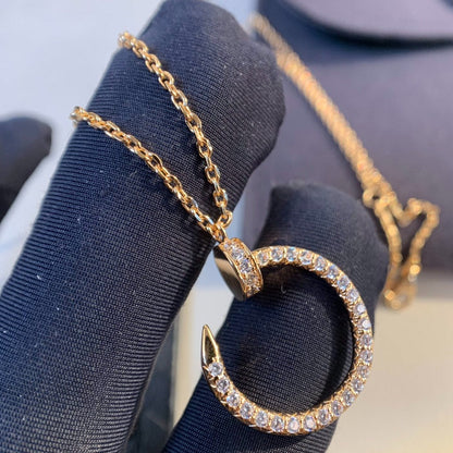 [⭐Novea]JUSTE NECKLACE PINK GOLD DIAMONDS
