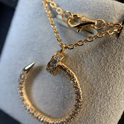 [⭐Novea]JUSTE NECKLACE PINK GOLD DIAMONDS