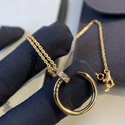[⭐Novea]JUSTE NECKLACE PINK GOLD DIAMONDS