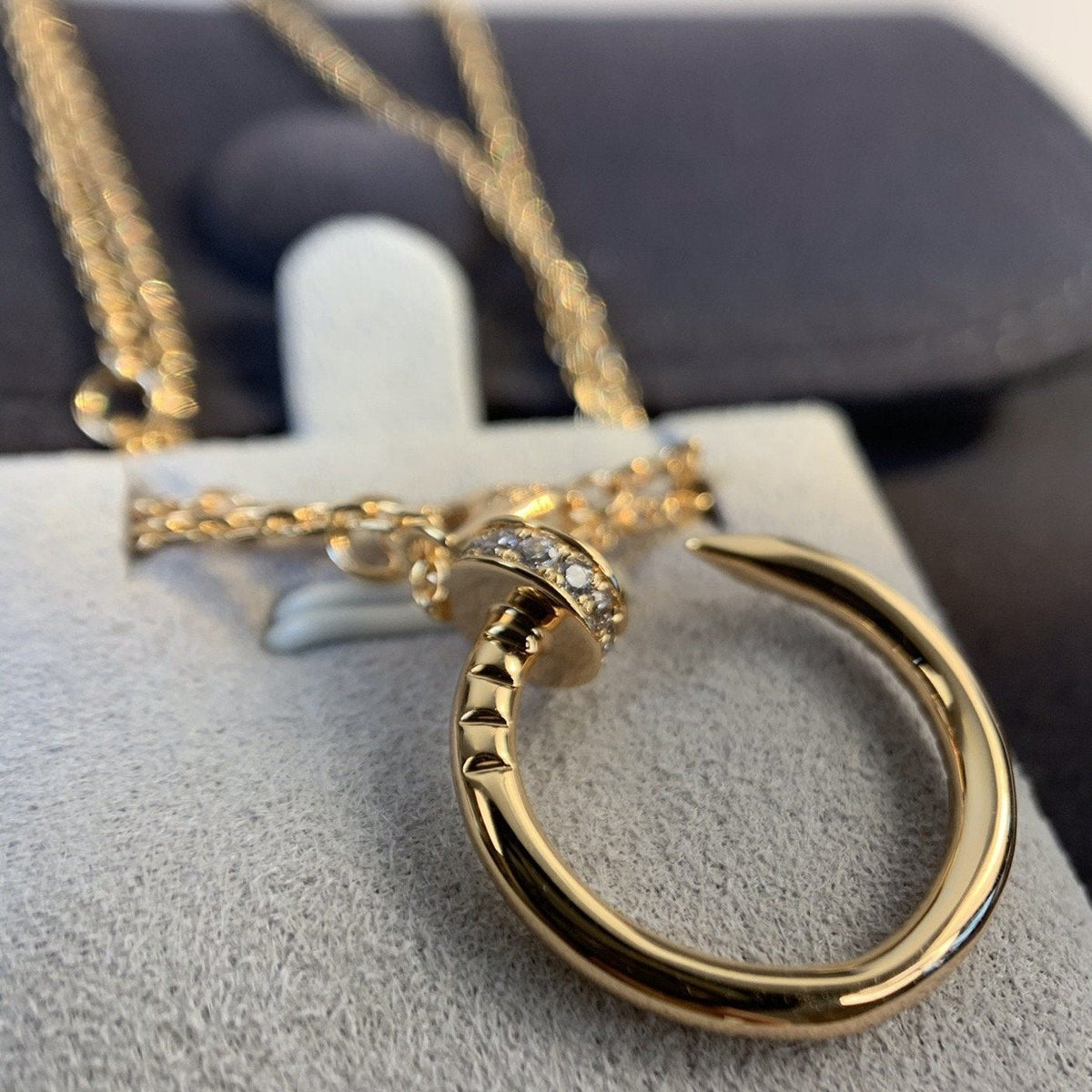 [⭐Novea]JUSTE NECKLACE PINK GOLD DIAMONDS