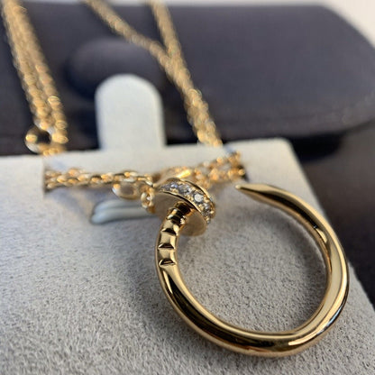 [⭐Novea]JUSTE NECKLACE PINK GOLD DIAMONDS