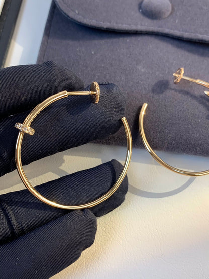 [⭐Novea]JUSTE EARRINGS GOLD DIAMONDS 1.8MM