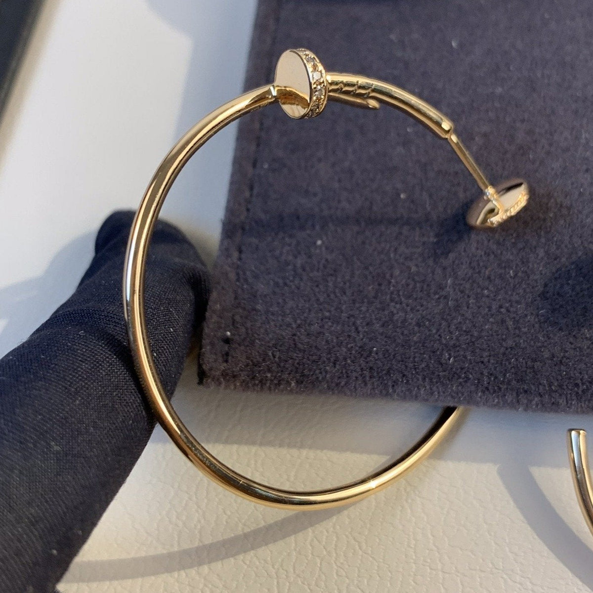 [⭐Novea]JUSTE EARRINGS GOLD DIAMONDS 1.8MM