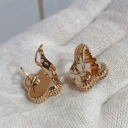 [⭐Novea]CLOVER MEDIUM 1 MOTIFS CARNELIAN  DIAMOND earrings