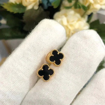 [⭐Novea]CLOVER MINI 9.5MM BLACK MOP EARRINGS