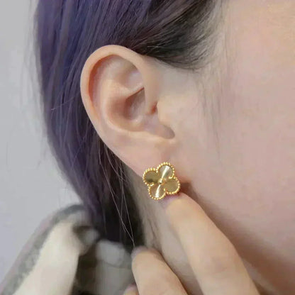 [⭐Novea]CLOVER MEDIUM 1 MOTIFS LASER EARRINGS