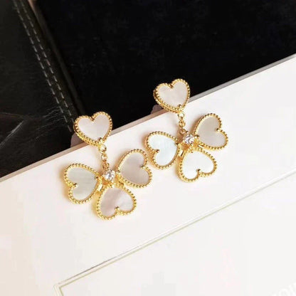 [⭐Novea]CLOVER SWEET WHITE MOP EARRINGS