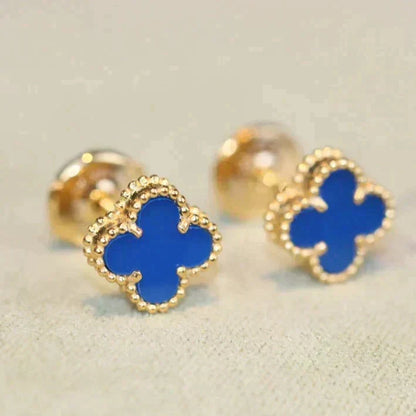 [⭐Novea]CLOVER MINI 9.5MM TURQUOISE EARRINGS