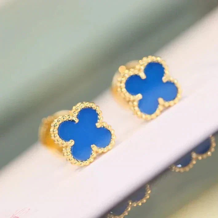 [⭐Novea]CLOVER MINI 9.5MM TURQUOISE EARRINGS