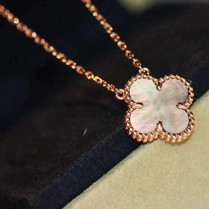 [⭐Novea]CLOVER 15MM  GRAY MOTHER OF PEARL NECKLACE